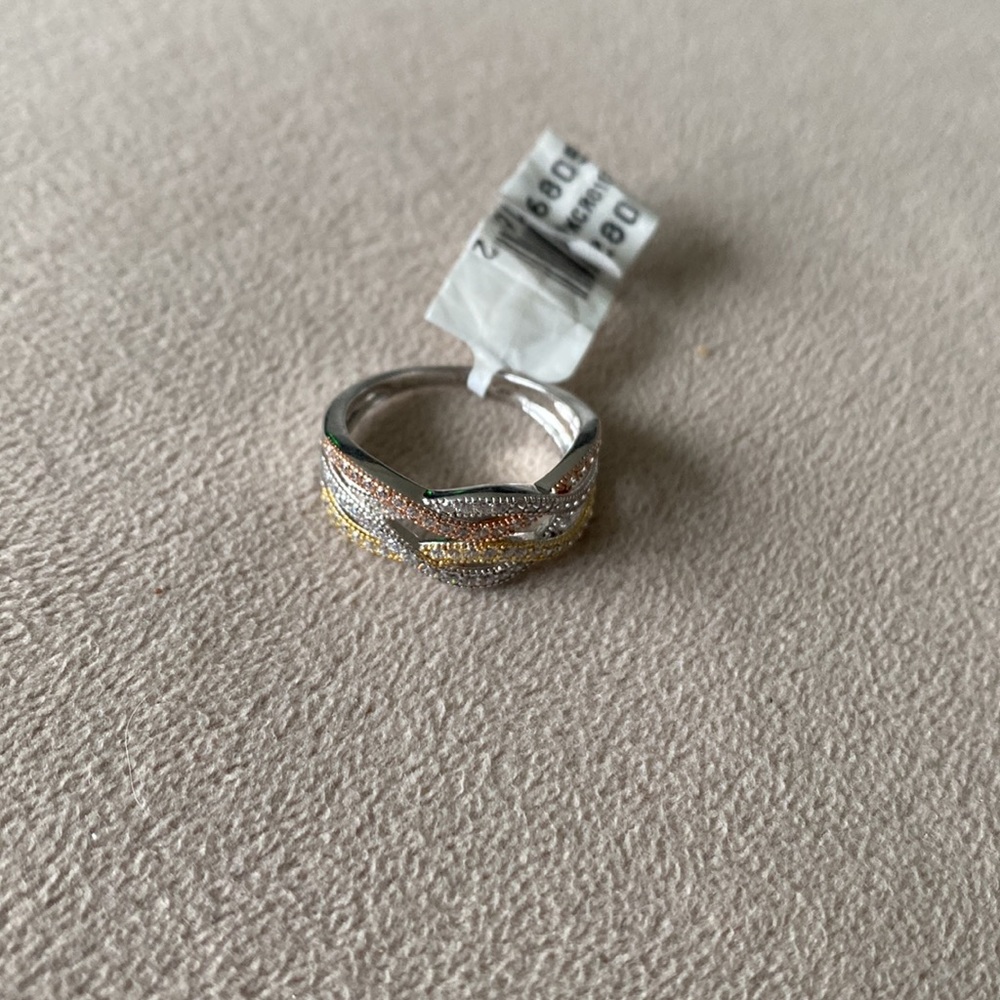 Multicolour Braided Ring - Picture 2 of 3